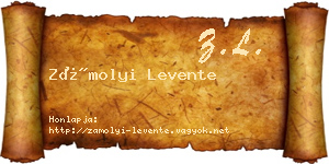 Zámolyi Levente névjegykártya